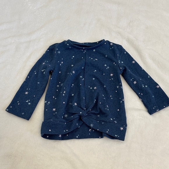 OshKosh B'gosh Navy Starry Long Sleeve Tee - Picture 1 of 4